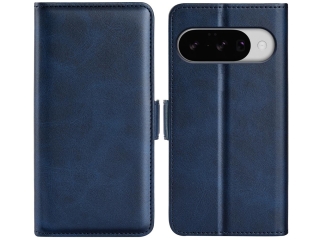 Google Pixel 10 Leder Hülle Karten Ledertasche dunkelblau