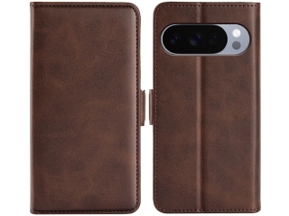 Google Pixel 10 Pro Leder Hülle Karten Ledertasche mokka