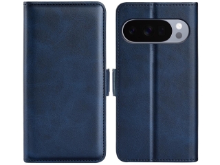 Google Pixel 10 Pro Leder Hülle Karten Ledertasche dunkelblau