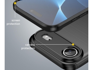 Apple iPhone Air Carbon Gummi Hülle TPU Case schwarz