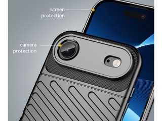 Apple iPhone Air SpaceCase Stripes Anti-Impact Hülle schwarz