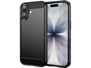 Apple iPhone 17 Carbon Gummi Hülle TPU Case schwarz