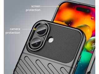 Apple iPhone 17 SpaceCase Stripes Anti-Impact Hülle schwarz