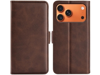 Apple iPhone 17 Pro Leder Hülle Karten Ledertasche mokka