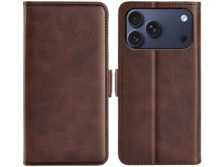 Apple iPhone 17 Pro Max Leder Hülle Karten Ledertasche mokka