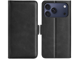 Apple iPhone 17 Pro Max Leder Hülle Karten Ledertasche schwarz