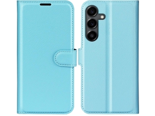Samsung Galaxy S25 FE Lederhülle Portemonnaie Karten Etui hellblau