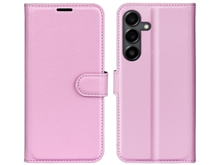 Samsung Galaxy S25 FE Lederhülle Portemonnaie Karten Etui rosa