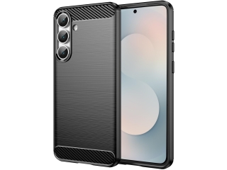 Samsung Galaxy S25 FE Carbon Gummi Hülle TPU Case schwarz