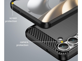 Samsung Galaxy S25 FE Carbon Gummi Hülle TPU Case schwarz