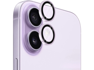 Apple iPhone 17 Kameraschutz Glas mit Aluminiumrahmen Lavender