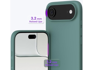 Apple iPhone Air Liquid Silikon Case Hülle Midnight green