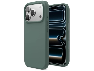 Apple iPhone 17 Pro Liquid Silikon Case Hülle Midnight green