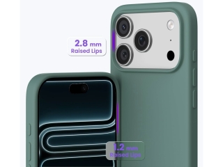 Apple iPhone 17 Pro Liquid Silikon Case Hülle Midnight green