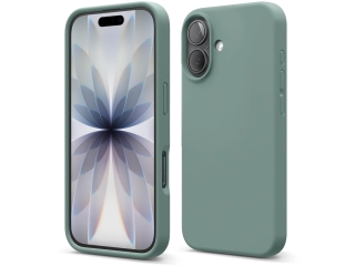 Apple iPhone 17 Liquid Silikon Case Hülle Midnight green