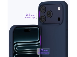 Apple iPhone 17 Pro Max Liquid Silikon Case Hülle Navy blue