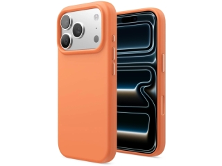 Apple iPhone 17 Pro Max Liquid Silikon Case Hülle Tangerine