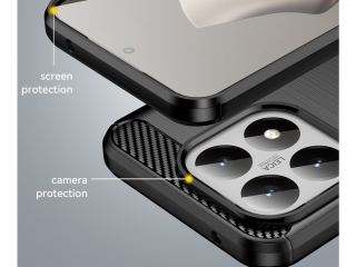 Xiaomi 15T Carbon Gummi Hülle TPU Case schwarz