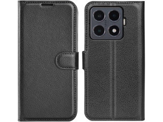 Xiaomi 15T Pro Lederhülle Portemonnaie Karten Etui schwarz