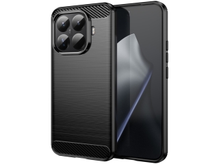 Xiaomi 15T Pro Carbon Gummi Hülle TPU Case schwarz