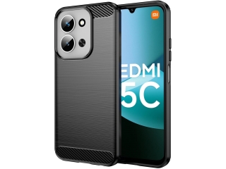 Xiaomi Redmi 15C 4G Carbon Gummi Hülle TPU Case schwarz