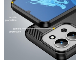 Xiaomi Redmi 15C 4G Carbon Gummi Hülle TPU Case schwarz