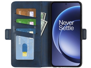 OnePlus 15 Leder Hülle Karten Ledertasche dunkelblau