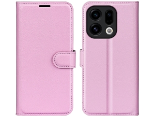 Oppo Find X9 Lederhülle Portemonnaie Karten Etui rosa
