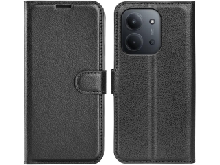 Xiaomi Redmi 15C 5G Lederhülle Portemonnaie Karten Etui schwarz