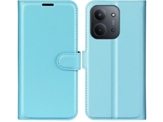 Xiaomi Redmi 15C 5G Lederhülle Portemonnaie Karten Etui hellblau