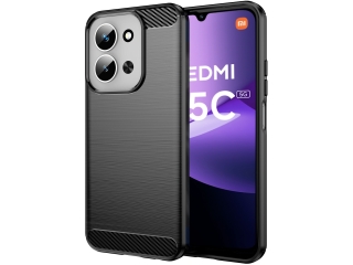 Xiaomi Redmi 15C 5G Carbon Gummi Hülle TPU Case schwarz