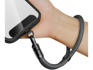 Kurze Universal Lanyard Handykette für Smartphone Hüllen graphit