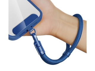 Kurze Universal Lanyard Handykette für Smartphone Hüllen denim