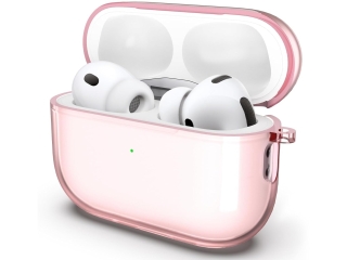 Apple AirPods Pro 3 (2025) Jelly Case TPU Hülle rosa transparent