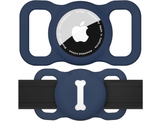 Apple AirTag Collar Mount Halterung für Hundehalsband navyblau