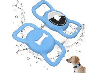 Apple AirTag Collar Mount Halterung für Hundehalsband hellblau