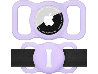 Apple AirTag Collar Mount Halterung für Hundehalsband purple