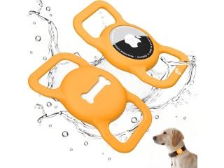 Apple AirTag Collar Mount Halterung für Hundehalsband orange