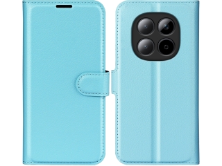 Xiaomi Redmi Note 15 5G Lederhülle Portemonnaie Karten Etui hellblau