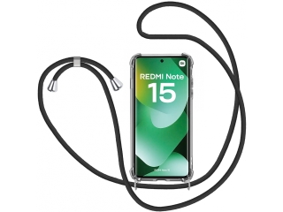 Xiaomi Redmi Note 15 4G Handykette Necklace Hülle Gummi transparent