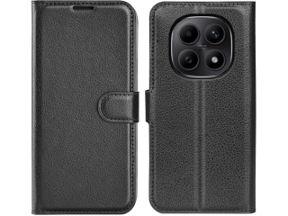 Xiaomi Redmi Note 15 4G Lederhülle Portemonnaie Karten Etui schwarz
