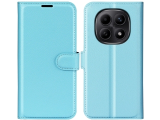 Xiaomi Redmi Note 15 4G Lederhülle Portemonnaie Karten Etui hellblau