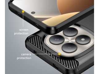 Xiaomi Redmi Note 15 Pro 4G Carbon Gummi Hülle TPU Case schwarz