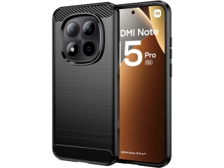 Xiaomi Redmi Note 15 Pro 5G Carbon Gummi Hülle TPU Case schwarz