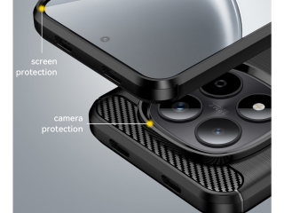 Xiaomi Redmi Note 15 Pro 5G Carbon Gummi Hülle TPU Case schwarz