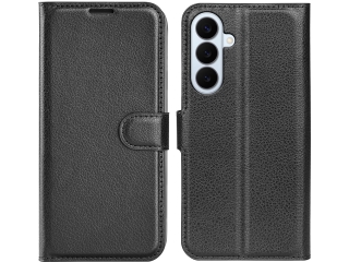 Samsung Galaxy S26 Lederhülle Portemonnaie Karten Etui schwarz