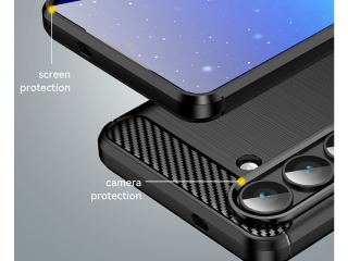 Samsung Galaxy S26 Carbon Gummi Hülle TPU Case schwarz