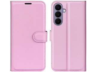 Samsung Galaxy S26+ Lederhülle Portemonnaie Karten Etui rosa