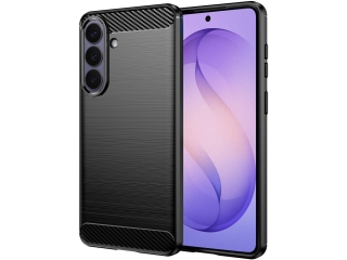 Samsung Galaxy S26+ Carbon Gummi Hülle TPU Case schwarz
