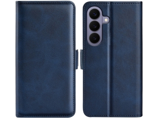 Samsung Galaxy S26+ Leder Hülle Karten Ledertasche dunkelblau